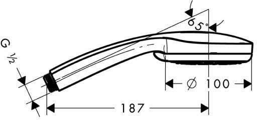 28535000 HG Croma 100 Vario ручной душ. Фото 4