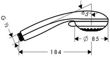 28563000 HG Crometta 85 Multi ручной душ. Фото 5