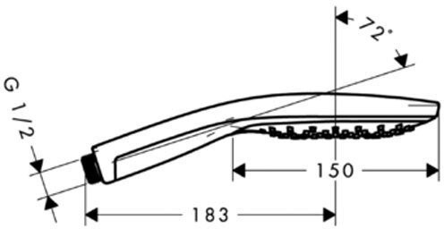 28587400 HG Raindance Select 150 AIR 3 iet ручной душ белый/хром. Фото 2