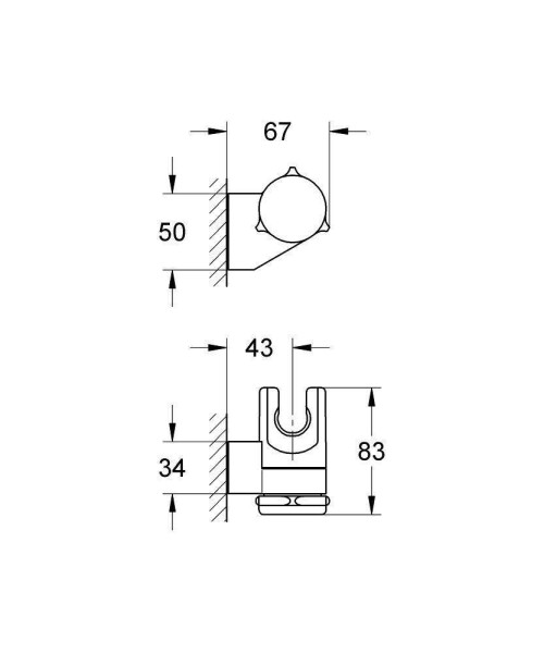 28623000 Relexa Регулируемый держатель ручного душа, хром. Фото 3