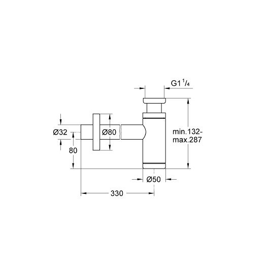 28912GN0 Сифон для раковины 1 1/4 дюйма из латуни, холодный рассвет, матовый. Фото 2