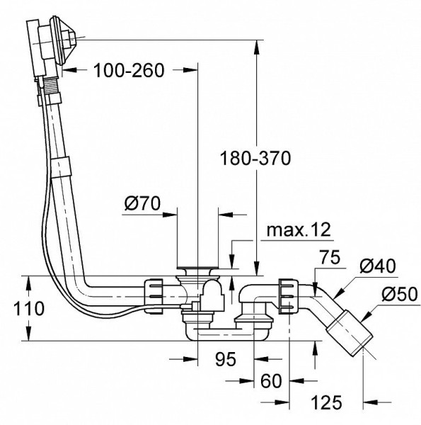 28939000 Talento Сливной и переливной гарнитур (встраиваемая часть). Фото 2