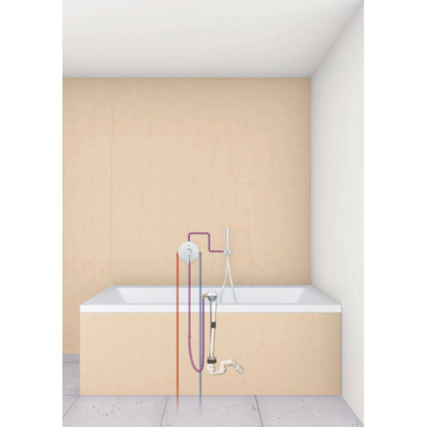 28990000 Talento наливной, сливной и переливной гарнитур (встраиваемая часть) для внеш части арт. 19952000). Фото 4