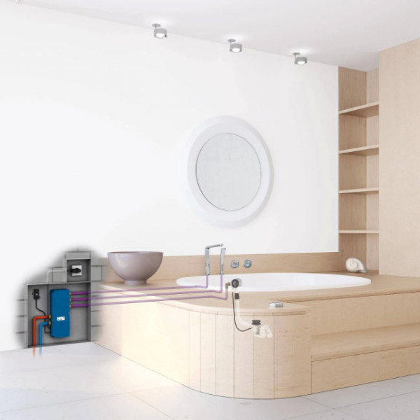 28990000 Talento наливной, сливной и переливной гарнитур (встраиваемая часть) для внеш части арт. 19952000). Фото 5