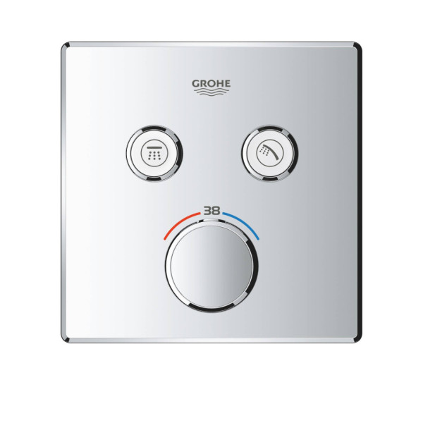 29124000 Grohtherm SmartControl Внешняя часть термостатического смесителя на 2 выхода, хром. Фото 2