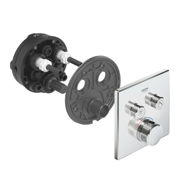 29124000 Grohtherm SmartControl Внешняя часть термостатического смесителя на 2 выхода, хром. Фото 3