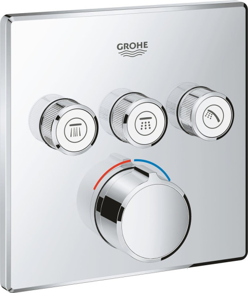 29149000 Grohtherm SmartControl Смеситель на 3 выхода, внешняя часть, хром. Фото 1