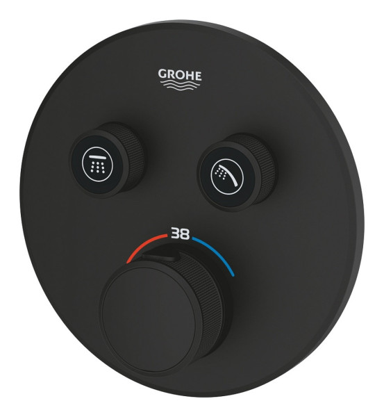 29508KF0 Grohtherm SmartControl Термостат для встраиваемого монтажа на 3 выхода, фантомный чёрный. Фото 2