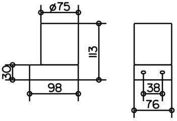 30050019000 EDITION 300 Держатель стакана в комплекте с хрустальным матовым стаканом, хром. Фото 2