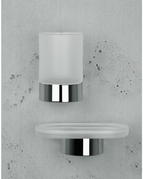 30050019000 EDITION 300 Держатель стакана в комплекте с хрустальным матовым стаканом, хром. Фото 4