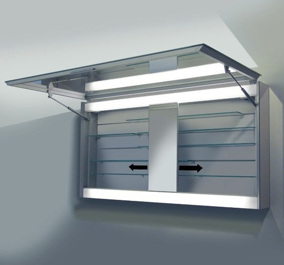 30203171201 EDITION 300 Зеркальный шкаф 950х650х160 мм, 1 поднимающаяся дверца (ДО ОКОНЧАНИЯ ОСТАТКОВ). Фото 2