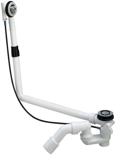 308889 Multiplex слив-перелив для нестандарт ванн, сифон, 40/50 x 1070, без накладок, плоская конструкция, модель 6163.2. Фото 1