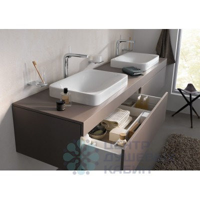 31570317500 EDITION 400 Керамический встраиваемый умывальник без отверстия под смеситель 600*75 мм, белый. Фото 2