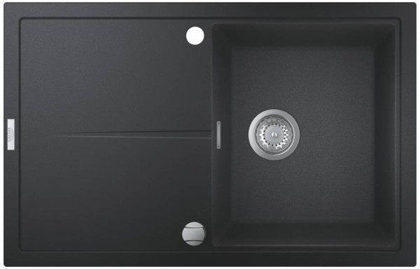 31639AP0 K400 Композитная мойка с крылом,780 x 500, черный гранит. Фото 1