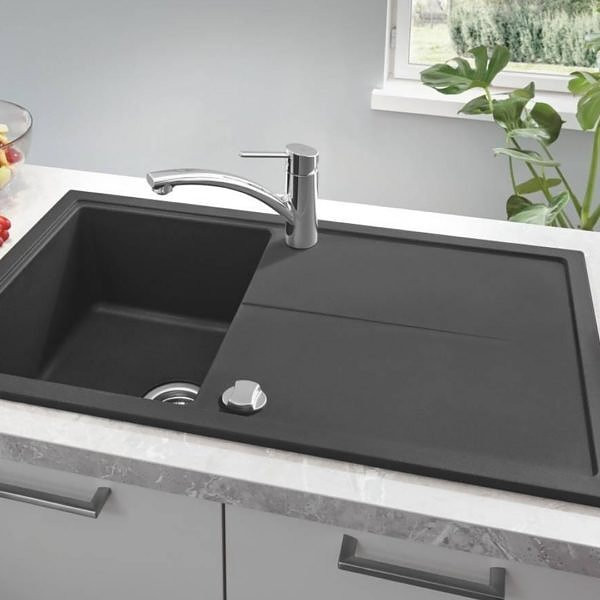 31640AT0 K400 Композитная мойка с крылом,860 x 500 мм, цвет серый гранит (AT0) (3 шт.-пал.). Фото 3