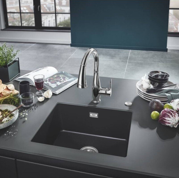 31654AP0 K700 Композитная мойка под столешницу,533 x 457, цвет черный гранит (AP0) (6шт.-пал). Фото 3