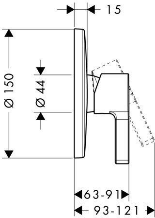 31665000S Set HG Metris S смеситель для душа встройка (31665000+01800180). Фото 2