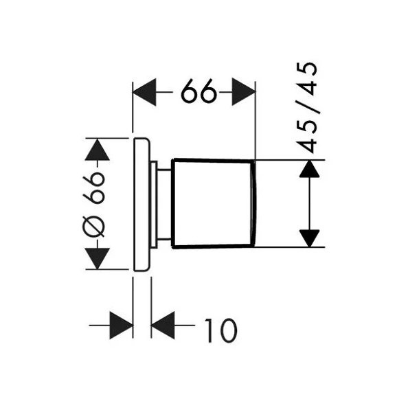 31677000 HG Metris запорный вентиль (внешняя часть). Фото 2