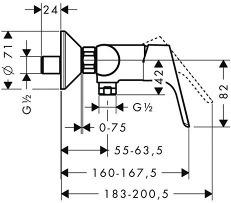 31960000 HG Focus смеситель для душа. Фото 3