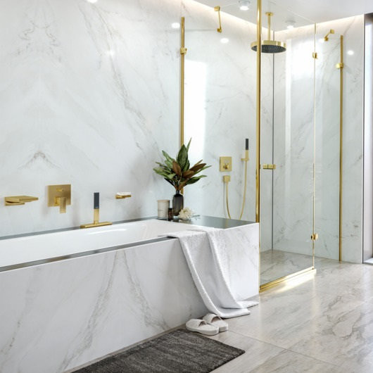 32543990 HG Metropol излив для ванны 185 мм полир,золото. Фото 4