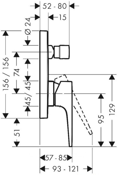 32545990 HG Metropol смеситель для ванны (внешняя часть) полир,золото. Фото 2