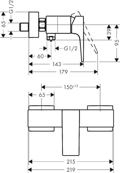 32560990 HG Metropol смеситель для душа полир,золото. Фото 2