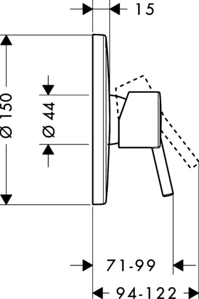 32675000S Set HG Talis S смеситель для душа (32675000+01800180). Фото 3