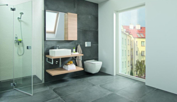 32700B000 Mila раковина накладная прямоугольная 350х500 (без керам.крышки). Фото 3