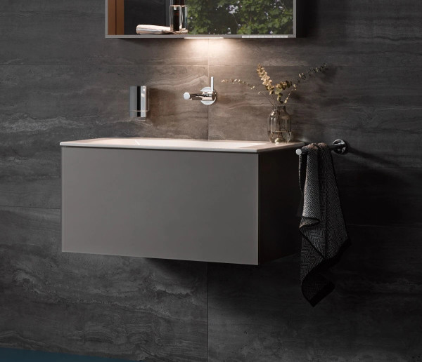 32961290000 PLAN Тумба под умывальник 800x490x400 мм инокс мат. Фото 1