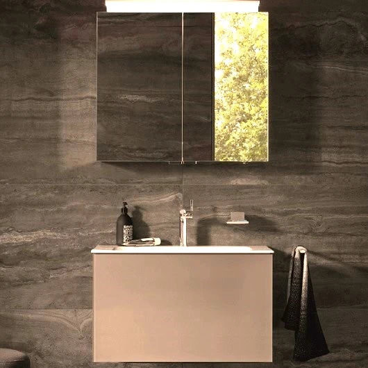 32962180000 PLAN Тумба под умывальник 800x490x605 мм кашемир. Фото 3