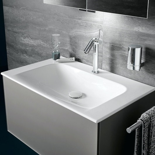 32971290000 PLAN Тумба под умывальник 1000x490x400 мм, инокс мат. Фото 2