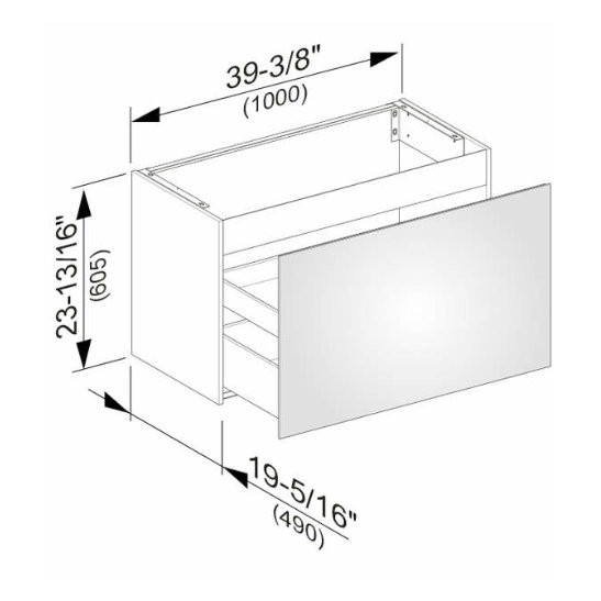 32972300000 PLAN Тумба под умывальник 1000x490x605 mm, белая. Фото 2
