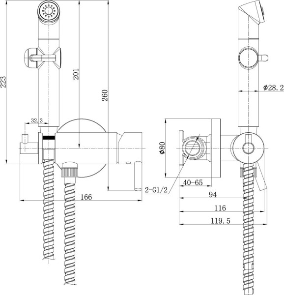 33590003 Eurostyle new Смеситель для душа, хром. Фото 2