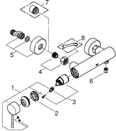 33636001 Essence+ Смеситель для душа, хром. Фото 3