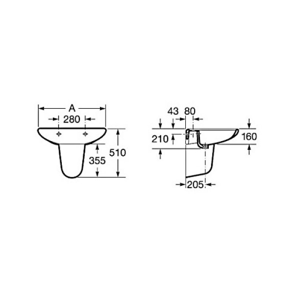 337242000 Meridian-N полупьедестал для узких раковин. Фото 2