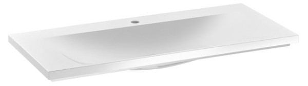 34071311001 ROYAL REFLEX Умывальник из минерального литья 1000x490х30, для смесителей на 1 отверстие, с системой слива-перелива CLOU. Фото 1