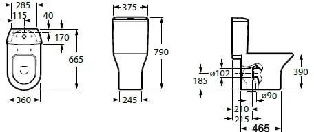 342649000 Leon унитаз под бачок ПРОДАЖА ТОЛЬКО С БАЧКОМ. Фото 2