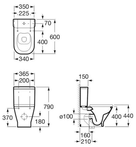 34273700H+341730000+801732004 Gap rimless унитаз+ бачок+ крышка. Фото 2