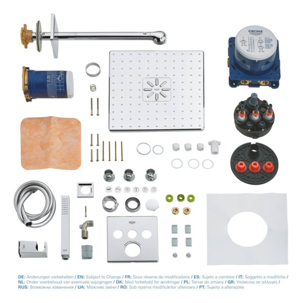 34712000 SmartControl Душевая система с душевым гарнитуром и верхним душем Rainshower SmartActive Cube 310, хром. Фото 3