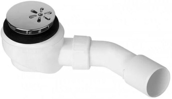 364755 Domoplex сифон для душевого поддона, для отверстия 52мм, с отводом 45градусов и съемн сифоном. Фото 1