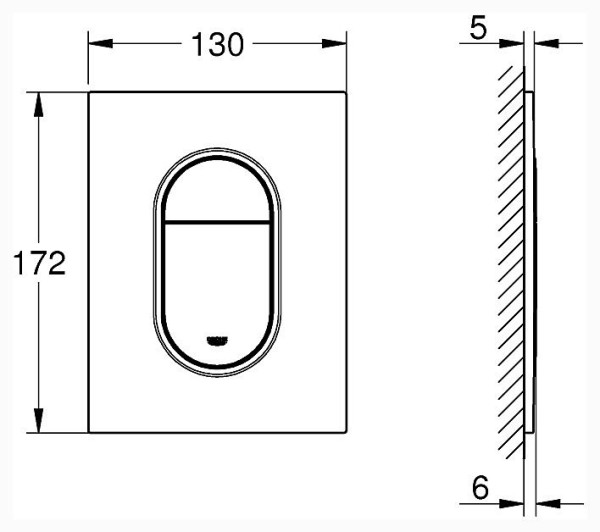 37624000 Arena Cosmopolitan Панель смыва для унитаза, размер S, хром. Фото 3