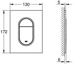 37624GN0 Arena Cosmopolitan Панель смыва для унитаза, размер S, холодный рассвет матовый. Фото 2