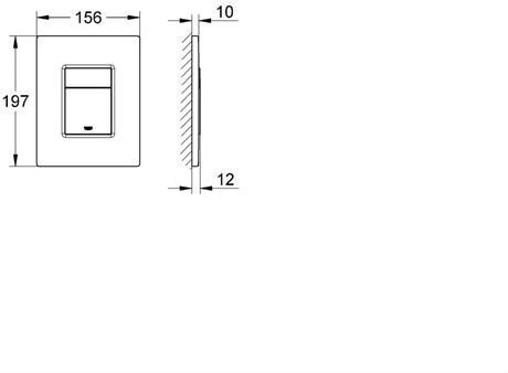 38732000 Skate Cosmopolitan Панель смыва для унитаза (3 режима смыва), хром (для Rapid SL и Uniset). Фото 2