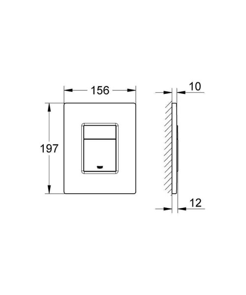 38732GL0 Skate Cosmopolitan Панель смыва для унитаза, холодный рассвет глянец (для Rapid SL и Uniset). Фото 2