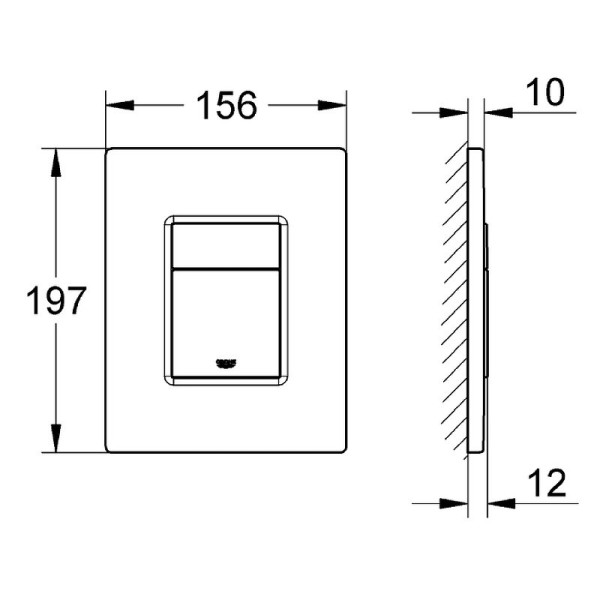 38732GN0 Skate Cosmopolitan Панель смыва для унитаза, холодный рассвет матовый (для Rapid SL и Uniset). Фото 2