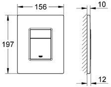 38732SH0 Skate Cosmopolitan Панель смыва для унитаза (3 режима смыва), альпин-белый (для Rapid SL и Uniset). Фото 2