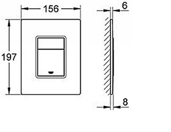 38765000 Nova Cosmopolitan Накладная панель (для Rapid SL и Uniset), хром. Фото 2