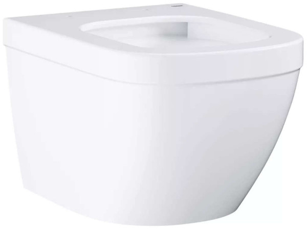 3920600H Euro Ceramic Унитаз подвесной, безободковый, компактный с гигиеническим покрытием (без сиденья), альпин-белый (12 шт пал - 126310). Фото 1