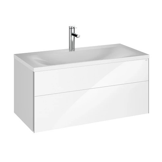 39604210100 ROYAL REFLEX.2 Комплект мебели для ванной 2 (Тумба под умывальник 996х487х450+Умывальник из минерального литья 1000х490х30). Фото 1