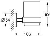 40447001 Essentials Стакан с держателем, хром. Фото 2